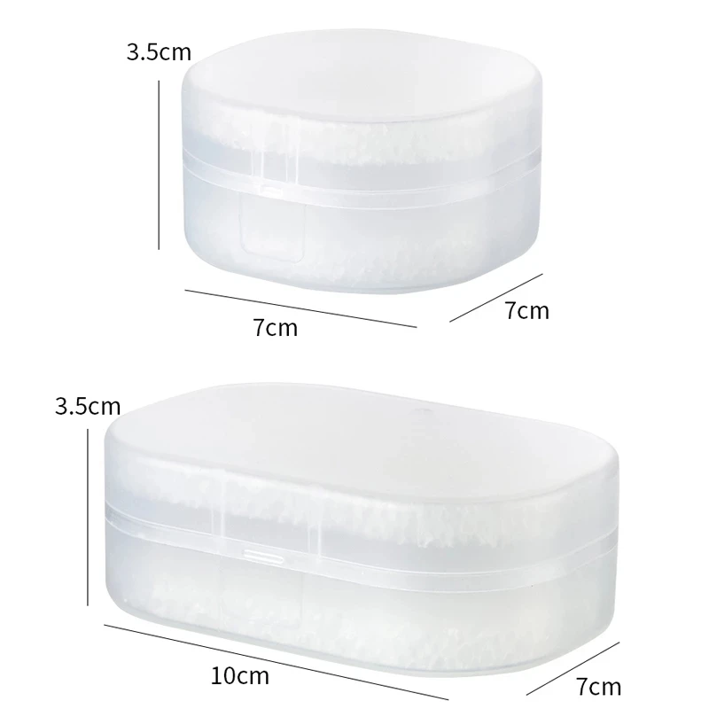 Portable Soap Box Frosted Transparent Soap Holder With Lid Travel Toilet Bathroom Soap Dish With Absorbent Sponge For Draining