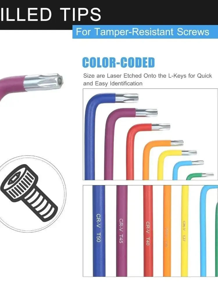 AliExpress Other Allen Key Set L Wrench Kit For Allen Screw 9PCS Long Arm Hex Key Set 1.5mm To 10mm Hexagon Spanner Hand Tools For Bicycle Repair