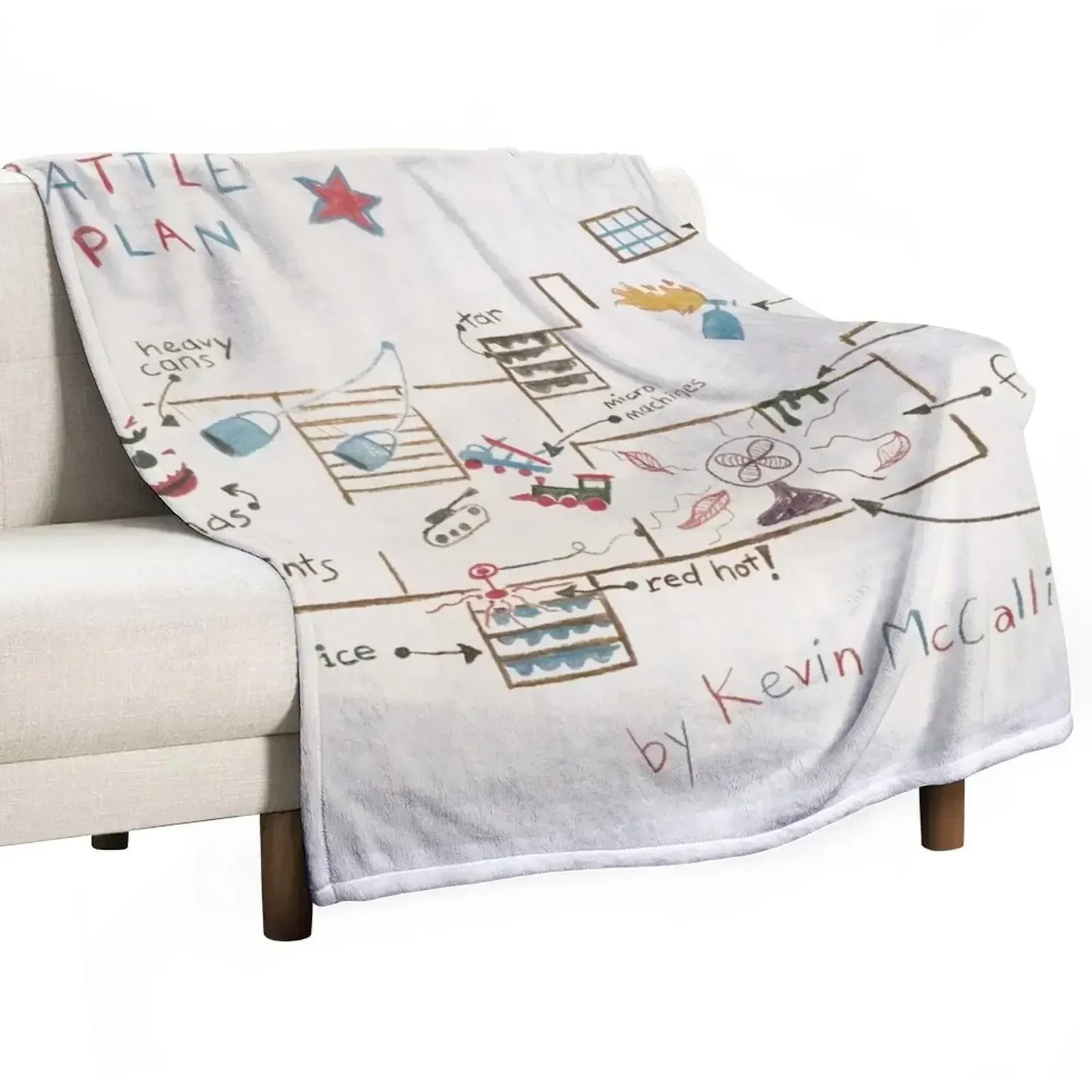 Kevin's Battle Plan Throw Blanket Luxury Designer Extra Large Throw Flannel Kid'S Soft Big Summer Beddings Blankets