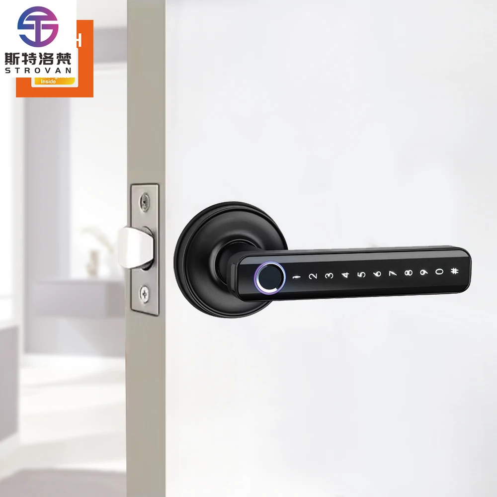 

STLF High Security Digital Electronic Door Lock with Fingerprint & Password Card Tuya App Control for Home Hotel Aluminum Doors