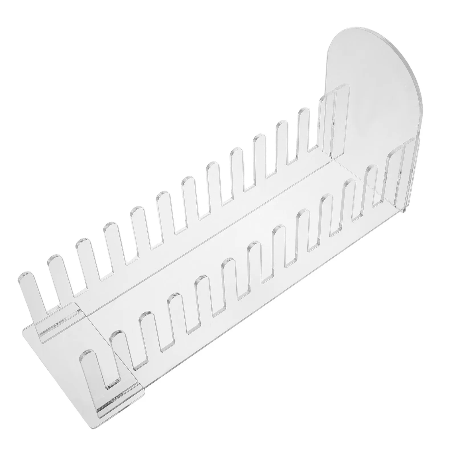 12-Slot Acrylic Greeting Card Display Rack Clear Card Holder Postcard Organizer Tabletop Display for Retail Home Office