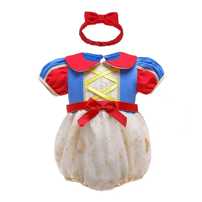 الرضع حورية البحر إلسا سنو وايت تأثيري بذلة طفل القوس ازياء الوليد داخلية الأطفال عيد ميلاد كرنفال ملابس للحفلات