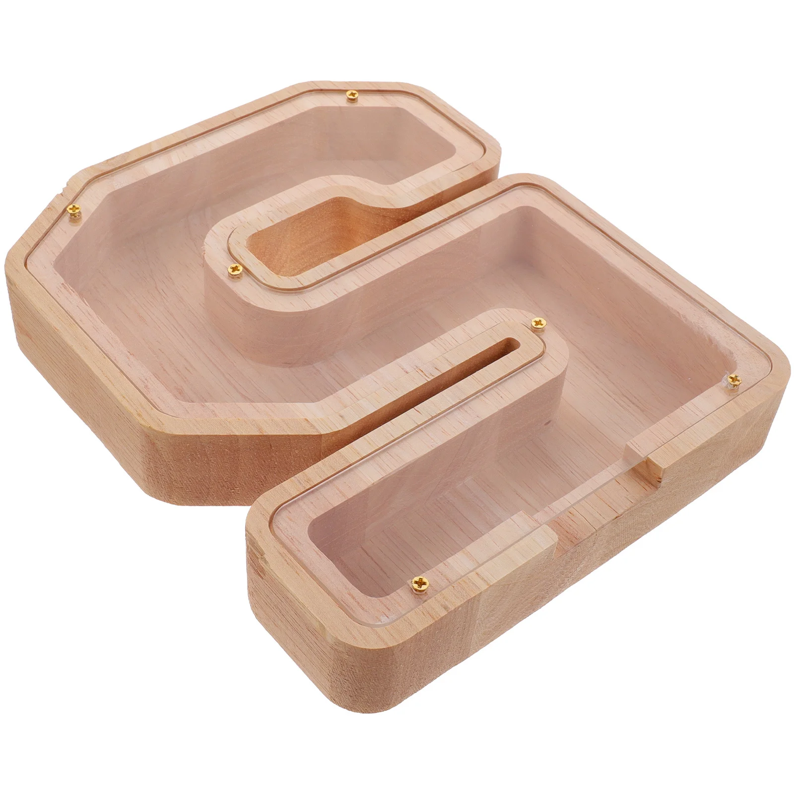 透明な木製貯金箱 多機能貯金箱 子供用クリエイティブコインバンク ホームデコレーション デスクトップ貯金ジャー