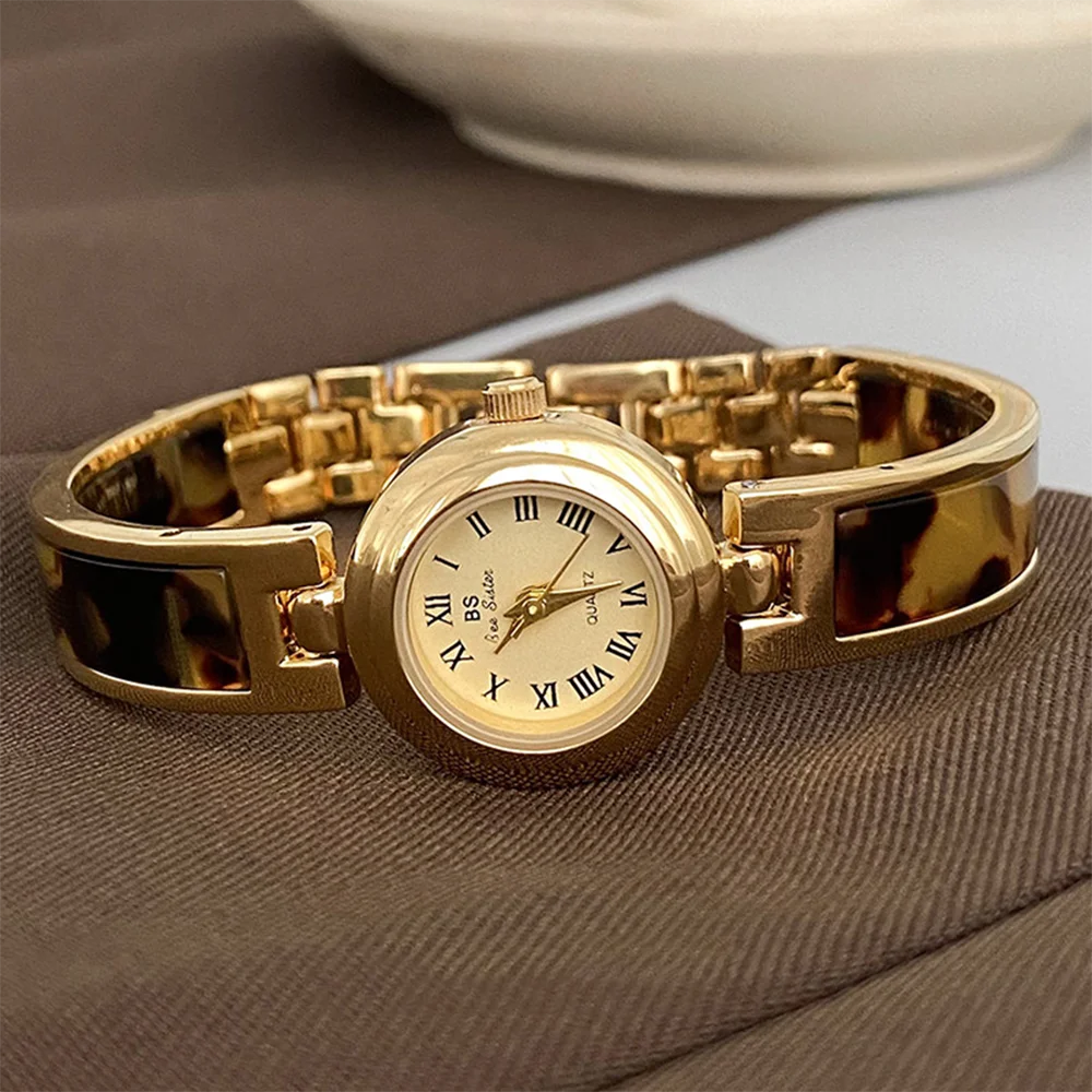 Retro Luxury Women's Watches with Amber Bracelet Chain Genuine Waterproof Quartz Ladies' Wristwatch Women's Gift