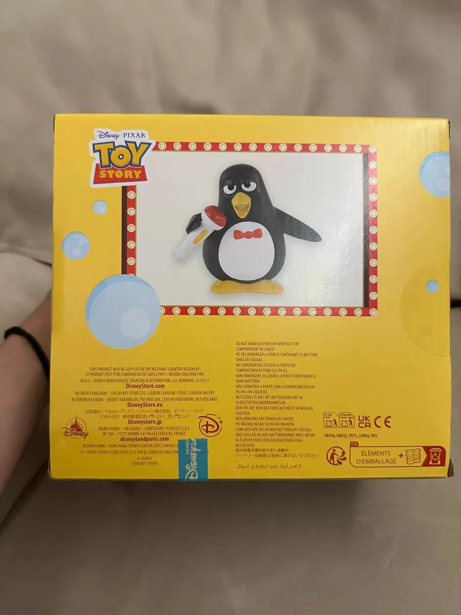 Original Wheezy Squeaky Penguin Talking Figure 15cm Authentic Sound Toy Gift