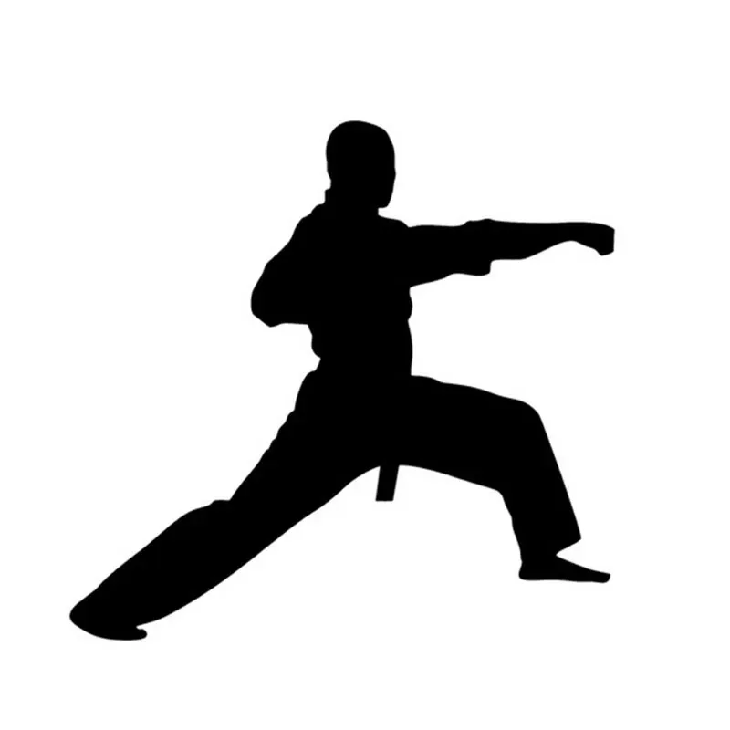 JPCT Karate Chinese Kung Fu Stickers for Waterproof PVC Stickers on Cars, Bumpers, and Windows 13cm x 12.5cm