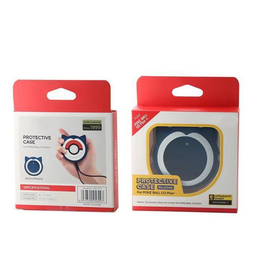 Casing penutup silikon untuk Pokemon Go Plus + casing Pika lucu casing pelindung kristal transparan dengan tali untuk Pokemon Go Plus +