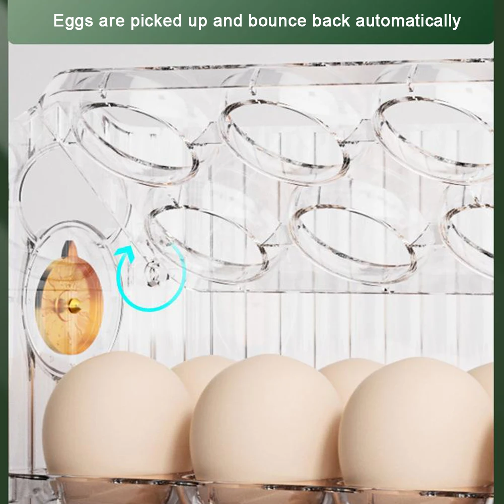 30 Grids Egg Case Holder Egg Storage Box Large Capacity Chicken Egg Storage Container Transparent Home Egg Container with Handle