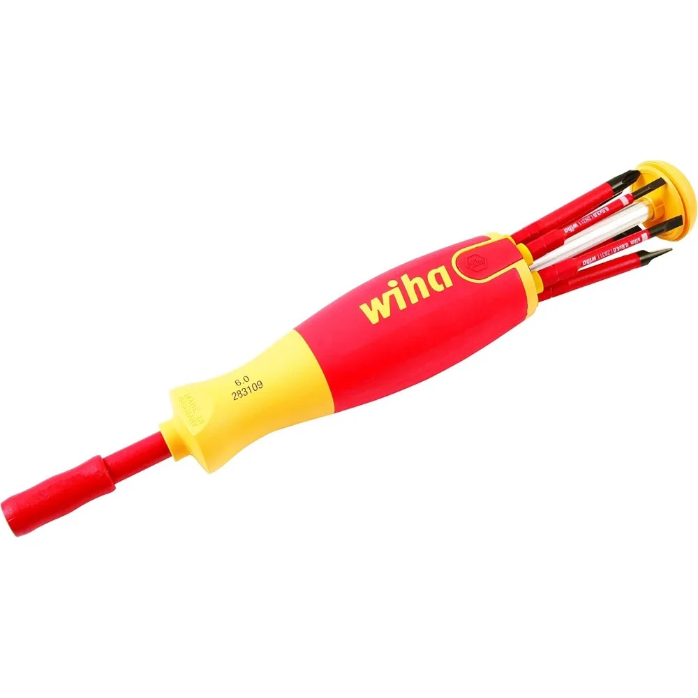 طقم سائق Slimline معزول مكون من 7 قطع مع شفرات مشقوقة وفيليبس