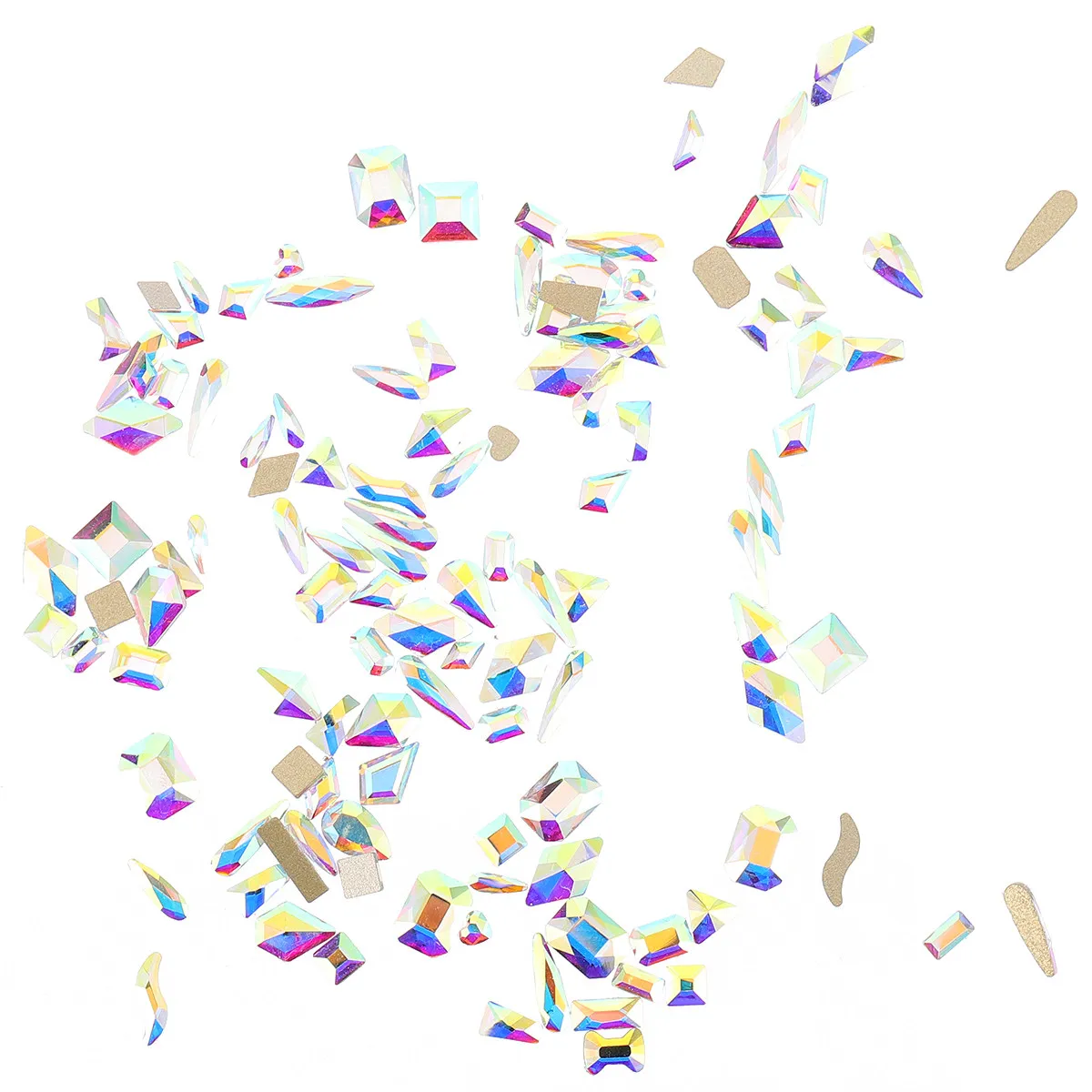 

100Pcs Nail Rhinestones Crystal Gems Stones Flatback Shining Decor for DIY Manicure Pedicure Craft Decoration Professional