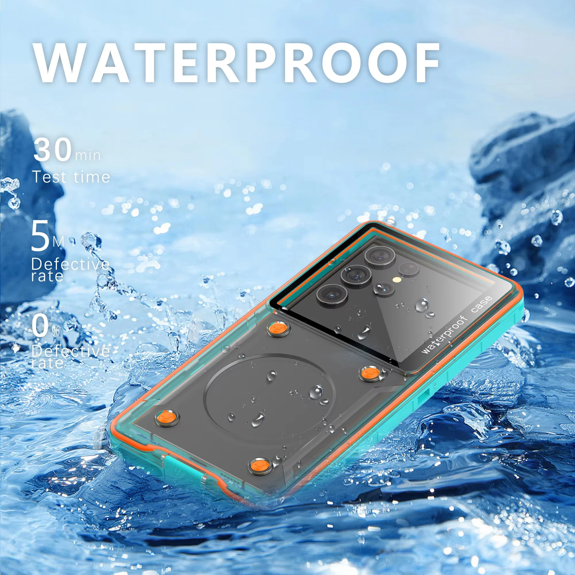 IP68 Wasserdichte Hülle für iPhone 15 14 13 Pro Max 5 m Schwimmen Tauchen Telefon Abdeckung für Samsung S24 S23 S22 Ultra Xiaomi Huawei Oneplus