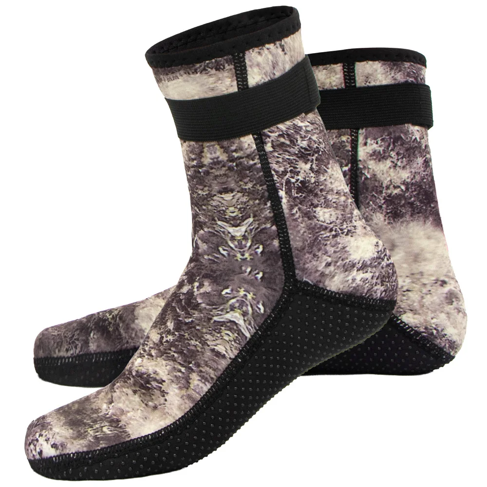 3mm Camouflage Tauchsocken Neopren Anti-Rutsch-Wassersocken Warm halten Sandsocken Wassersport Schwimmen Surfen Tauchen Schnorcheln – Detail 8