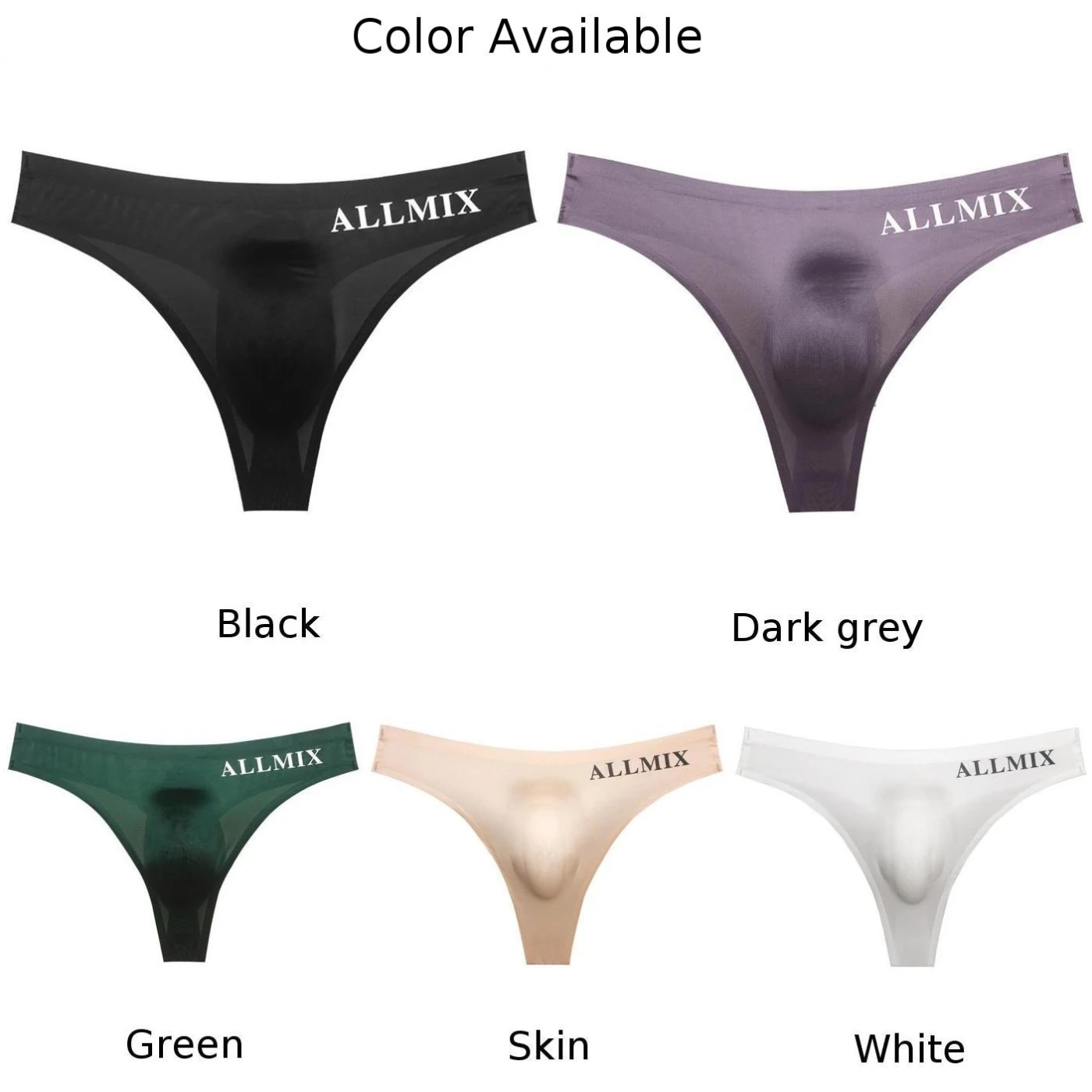 Sexy Mens Bulge Pouch Ice Silk Briefs Sport Thong Low Waist Panties Elastic Underwear Shorts Man Breathable Underpants G-strings