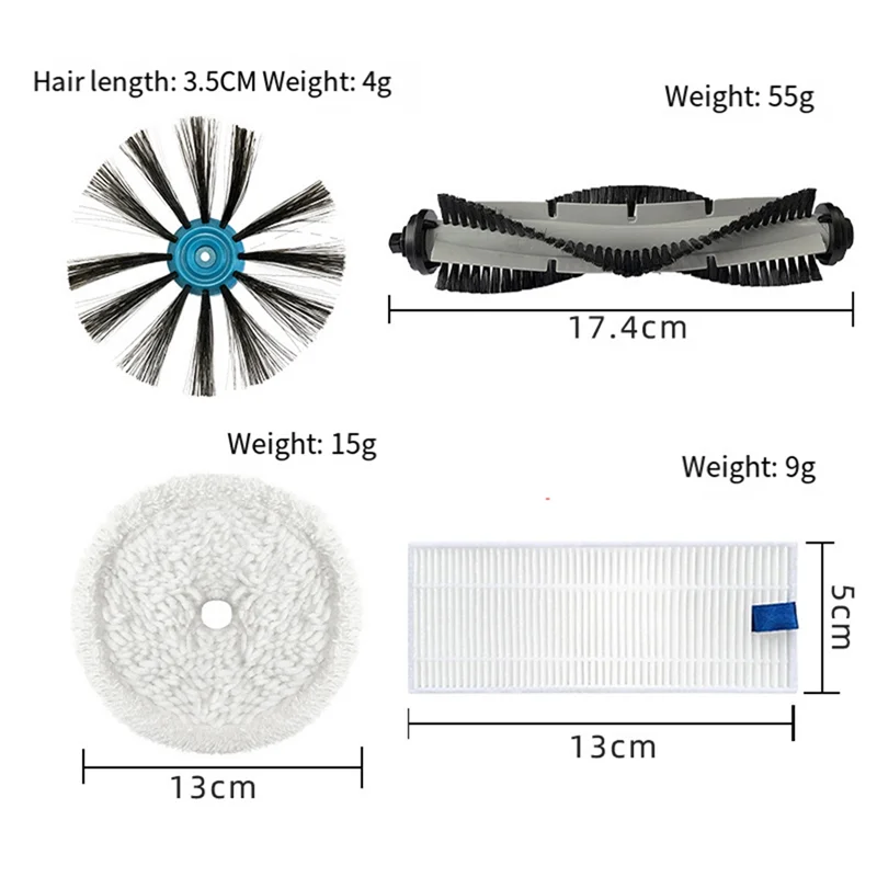 ABJY-13PCS مكنسة كهربائية فرشاة تصفية وممسحة القماش مجموعة ل بيسيل 3115 EV675 مكنسة كهربائية اكسسوارات استبدال أجزاء