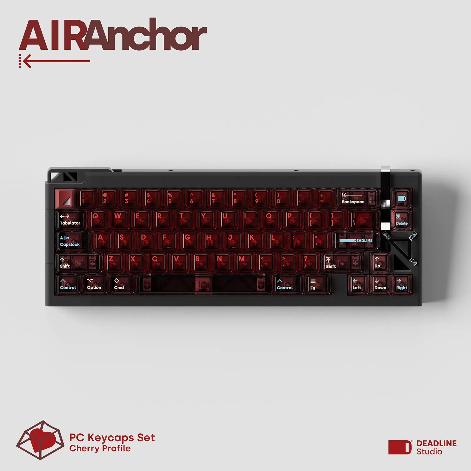 DEADLINE AirAnchor Keycaps Set Red Transparent PC Keyboard Keycap Customized Cherry Height Key Caps PC Accessories