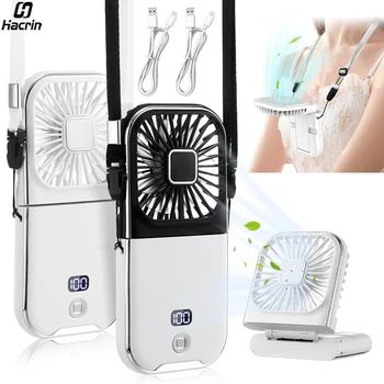 충전식 휴대용 미니 USB 접이식 핸드헬드 선풍기, 미니 목 선풍기, 선풍기 접이식 목 걸이식 선풍기