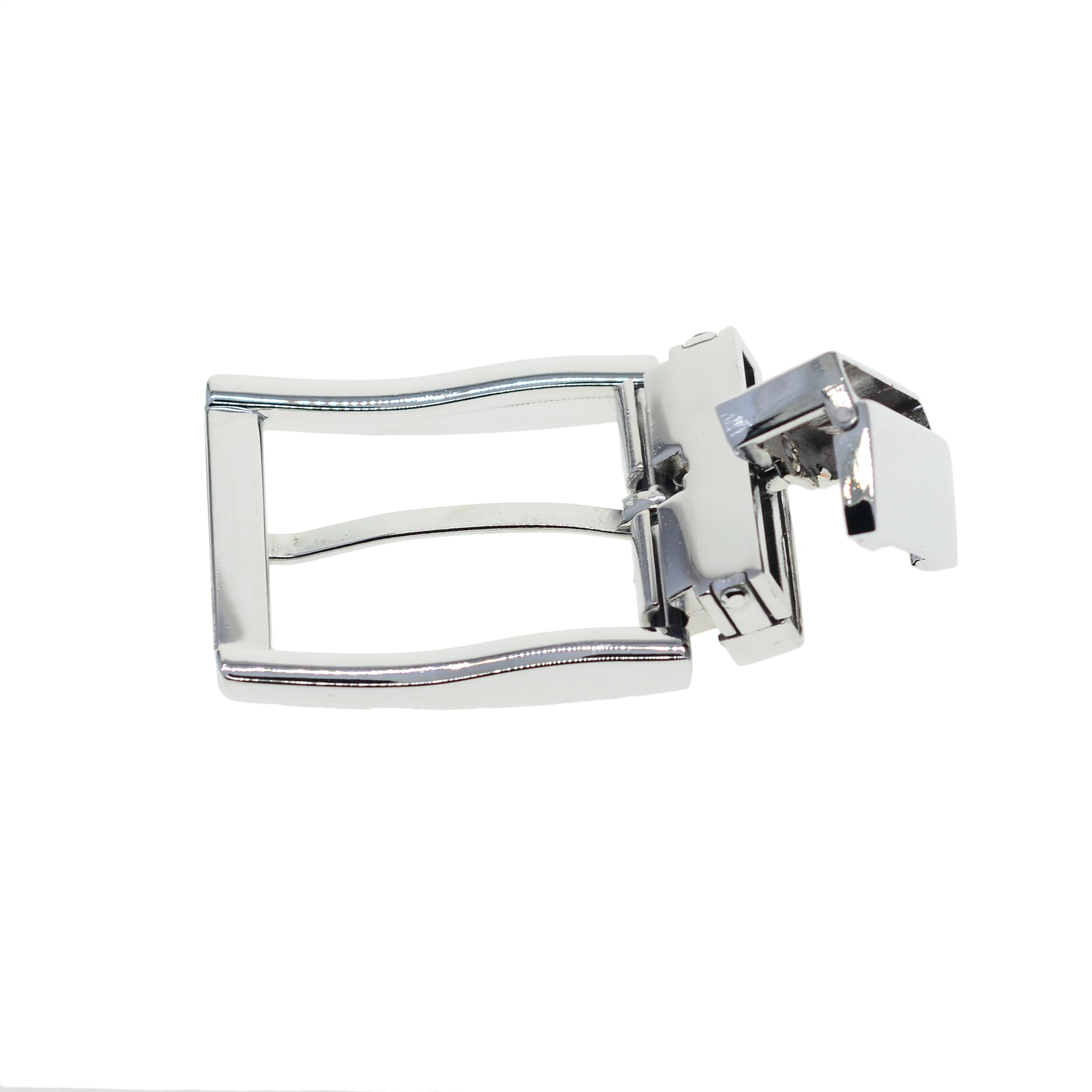 super fine pattern solid metal pin lock rotatable Prong secure mirror Silver man belt buckle for 1.3inch strap replacement