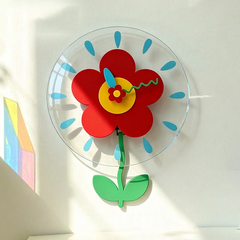 Y*-Cartoon Fashion Wall Watch Simple Creative Silent Design Aesthetic Cute Wall Clocks Modern Living Room Home Decoration