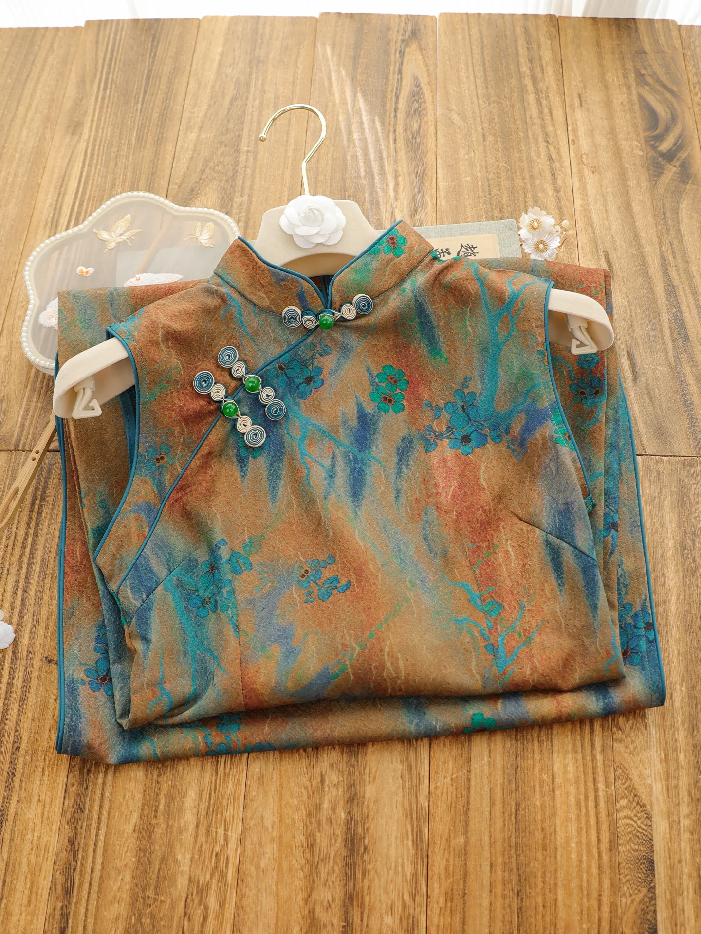 

Young Women's Svel Dr Vintage Reformed New Chinese Sle Daily Wear Breathable Long Qipao Skirt