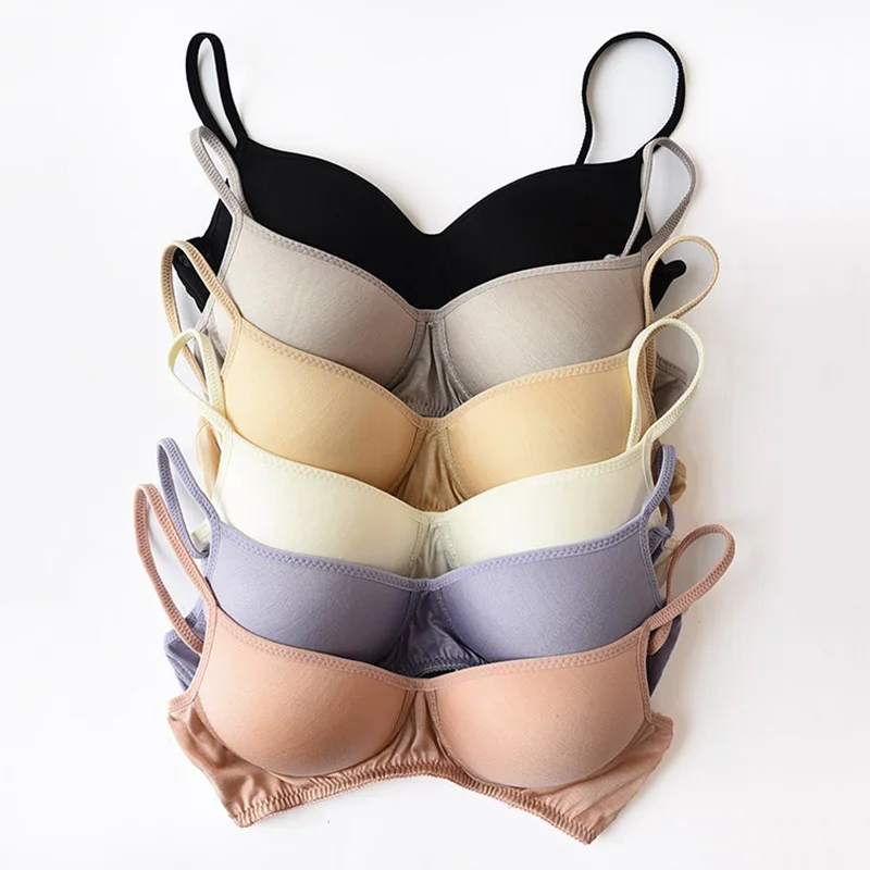 Wireless Padded Bra for Women Wire Free Bralette 100% Mulberry Silk Lightly Lined Comfort