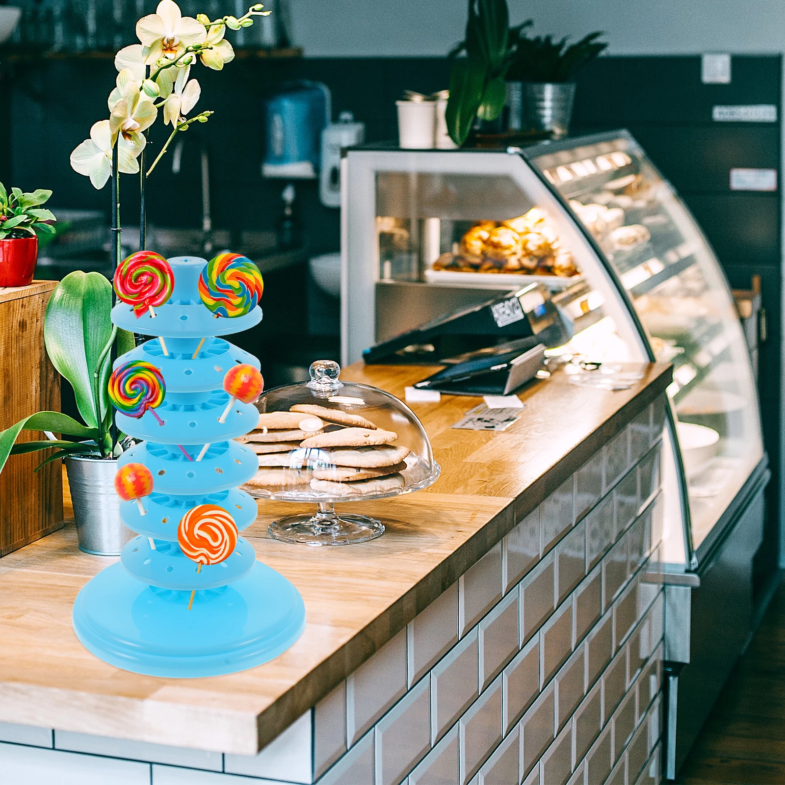 

Candy Display Stand Lollipop Holder PP Material Resistant Decorative Cake Pop Stand for Wedding Party Shop Use