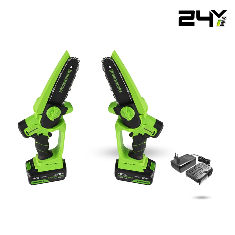 

Бензопила Greenworks 24 В, 12 дюймов, бесщеточная, аккумуляторная, компактная, отлично подходит для очистки, обрезки и дров, совместимых с инструментами 125+