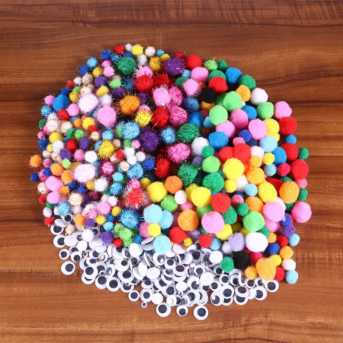 550-pieces-de-materiel-de-bricolage-pour-l'artisanat-pompons-colores-et-yeux-boucles-pour-projets-artistiques-creatifs-pour-enfants-et-activites-manuelles-en-classe