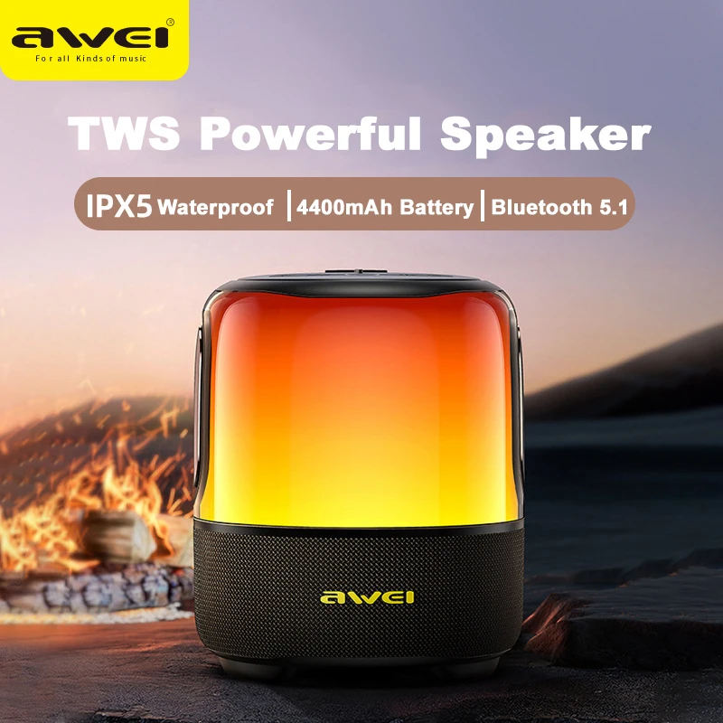 

Awei Y680 TWS Powerful Bluetooth Speaker Waterproof Portable Wireless Subwoofer 40W 4400mAh Music Player for Outdoor Indoor