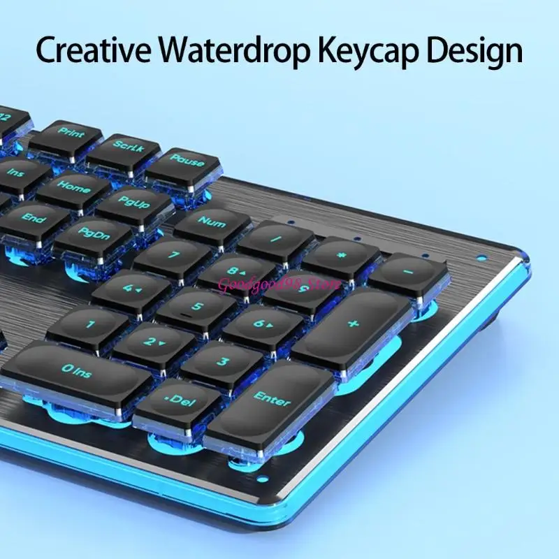 

104Key Computer Keyboards USB Cord Silents Mechanical Feel Backlit
