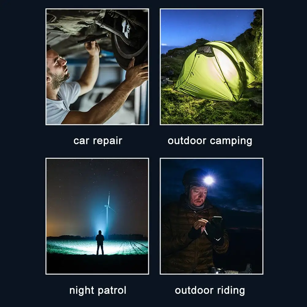 Outdoor Flashlight Strong Light Mini Flashlights With Clip Waterproof Rechargeable Portable Torch For Camping Walking Lamp