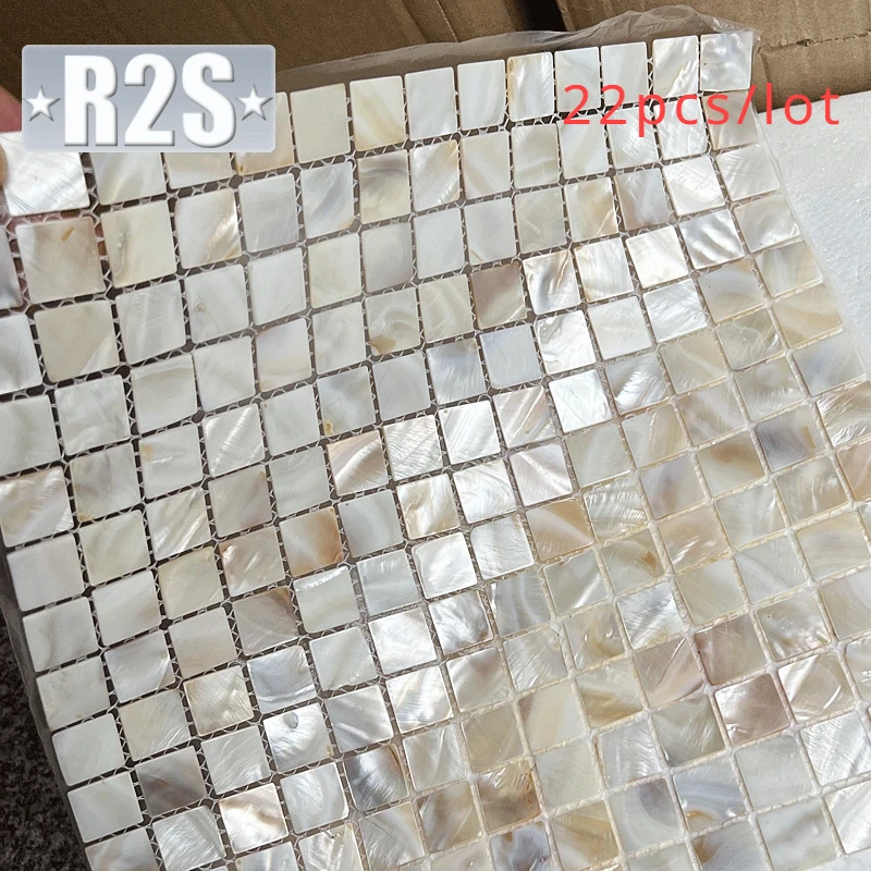 

22pcs/lot shell mosaic mother of pearl natural kitchen backsplash wallpaper bathroom background shower decorative wall tiles