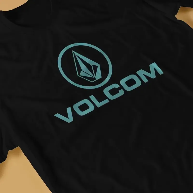 Camisetas con estampado gráfico Volcom para mujer, pantalón corto informal de talla grande, manga corta, cuello redondo, Camiseta de algodón, Top de moda urbana para todas las estaciones 2026