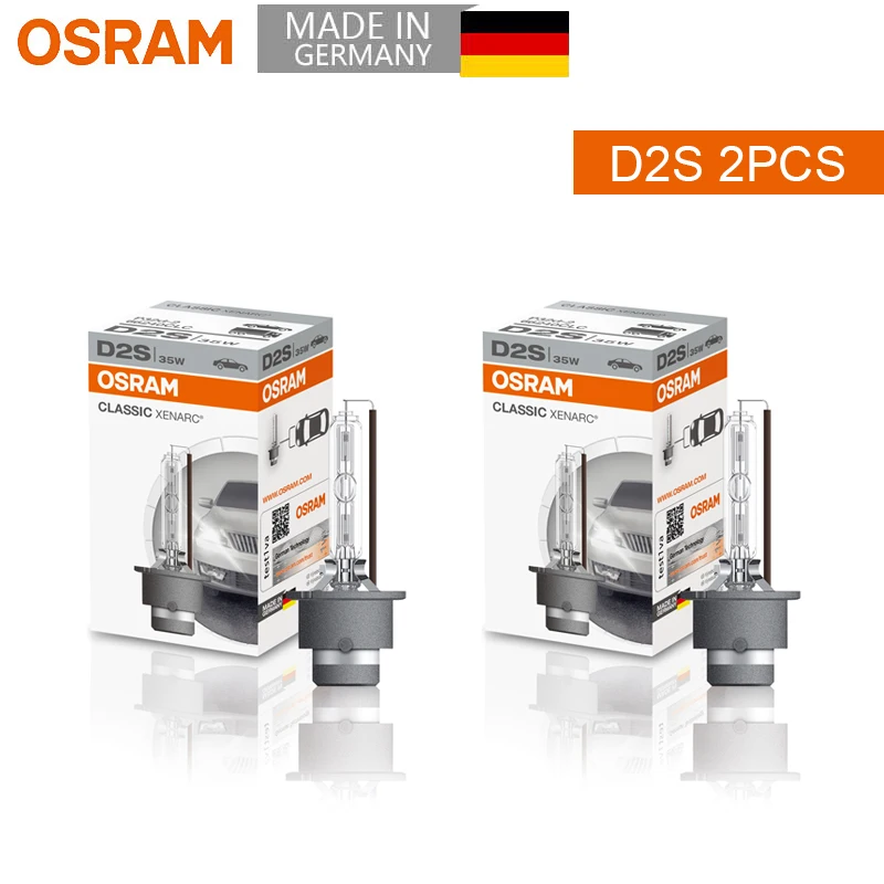 OSRAM Xenon HID CLASSIC D1S D2S D3S D4S Standaardlampen 66140 66240 66340 66440 CLC Originele autokoplamp 4200K Warm wit paar - afbeelding 1