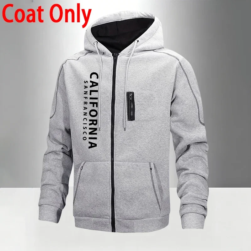 Men's Tracksuit Casual Hoodie Zipper Sweatshirts Coat Outdoors Sports Jogging Clothing Autumn Winter Quality Single Jacket Pants - view 6