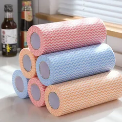 50pcs/roll Disposable Dish Cloths Non-woven Fabric Cleaning Towel Reusable Bamboo Towels For Kitchen Towel Organic Dishes Cloth