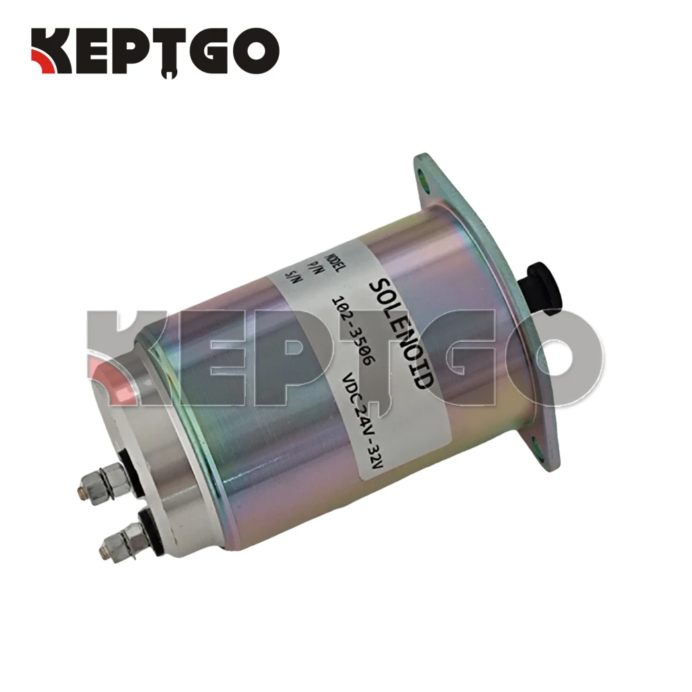 Válvula Solenoide de Corte de Combustível Nova 24V-32V 102-3506 para Caterpillar CAT 3406 3408 3408B 3408C 3412 3412C SR4 (1 unidade)