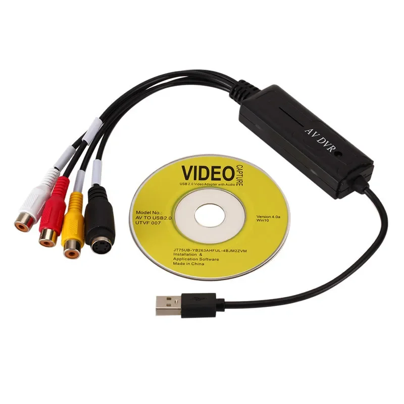 USB 2.0 Video Capture Card USB to RCA Converter Adapter for DV/Hi8/VHS TV DVD