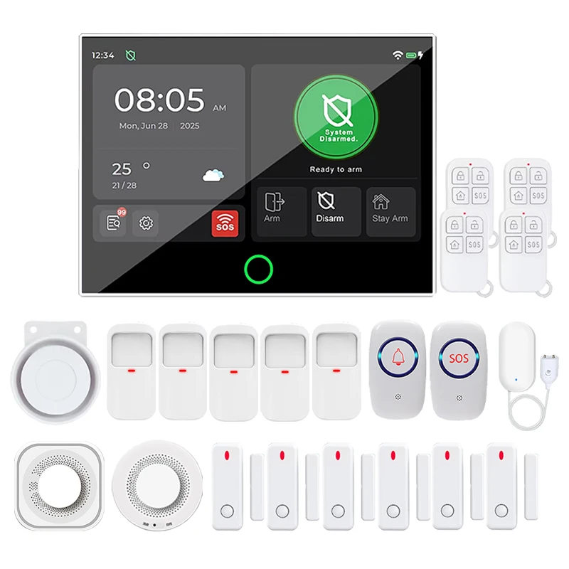 

Tuya Smart Home Security Alarm System Wi-Fi 4G Wireless Panel Remote Control Infrared Human Body Detection Home Burglar System