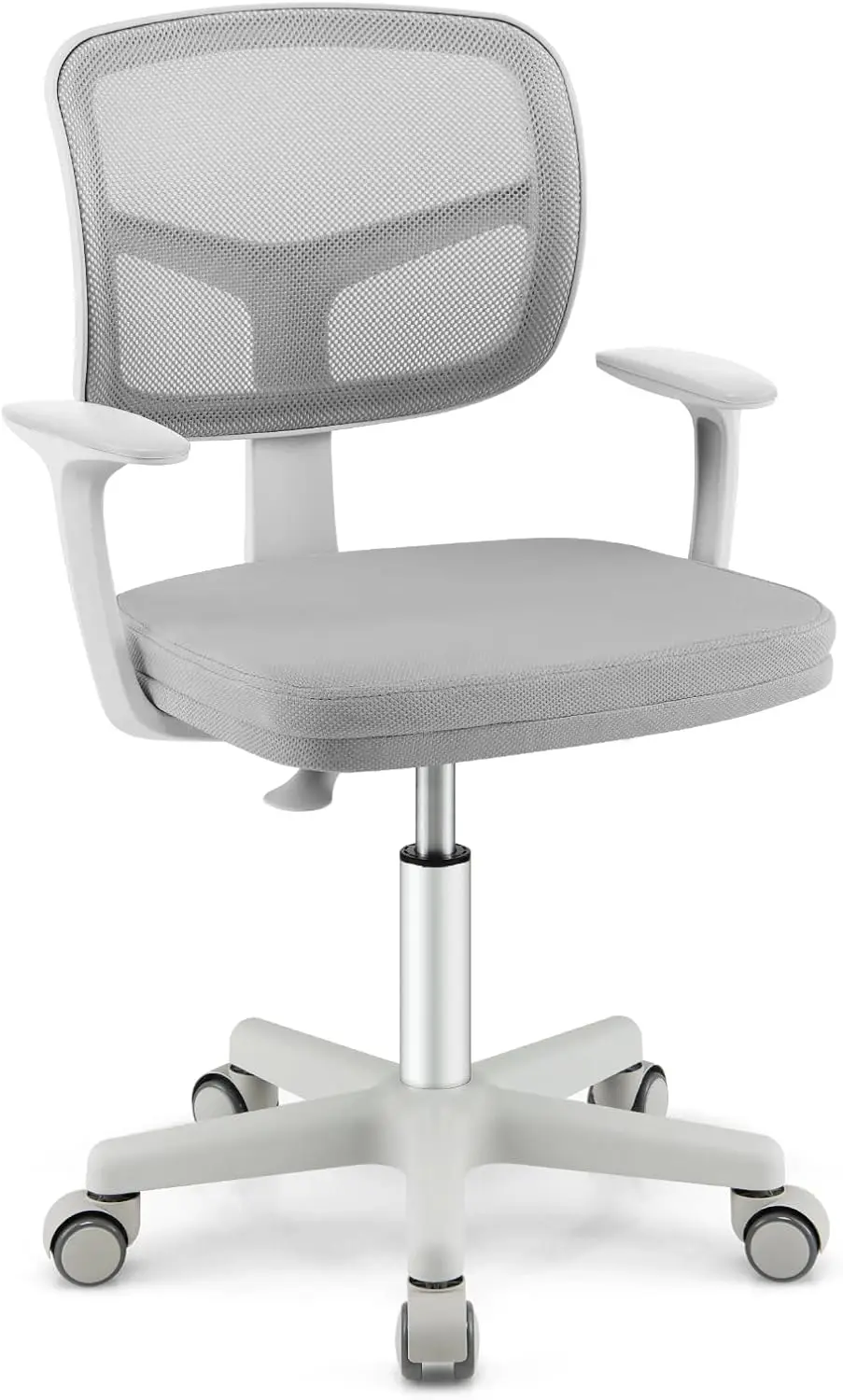 Kids Desk Chair, Adjustable Children Study Computer Chair with Arms & Wheels, Student Swivel Rolling Task Chair, Ergonom