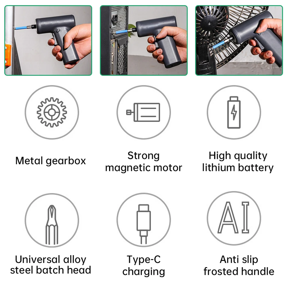 3.6V Precision Electric Screwdriver Set Cordless Electric Drill Driver Household Small Electric Screwdriver Household Repair Too