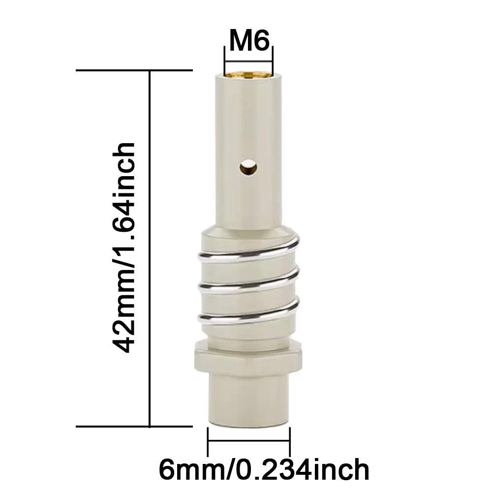MB-15AK 15ak Beschichtungsschutz Antihaft-Gasdüsenhalter Kontaktspitzen 0,8/1,0/1,2mm MIG MAG Schweißbrenner Zubehör – Detail 3