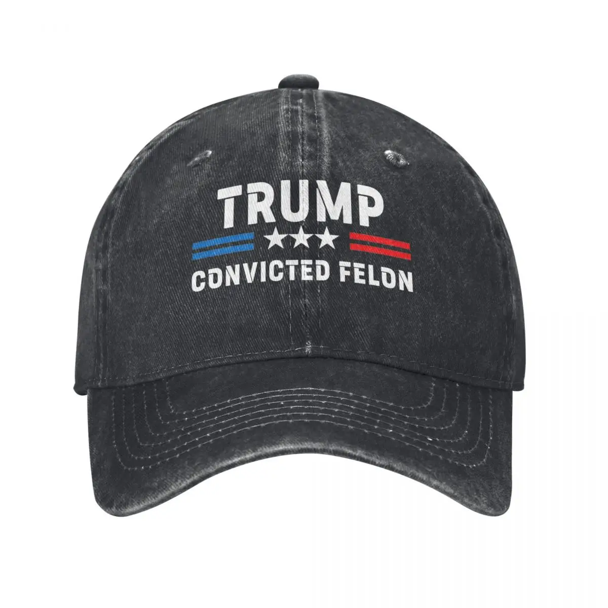 I'm Voting For The Convicted Felon Washed Baseball Cap Funny Trump Fashion Trucker Dad Hat Unisex Teens Sun Visors Baseball Caps