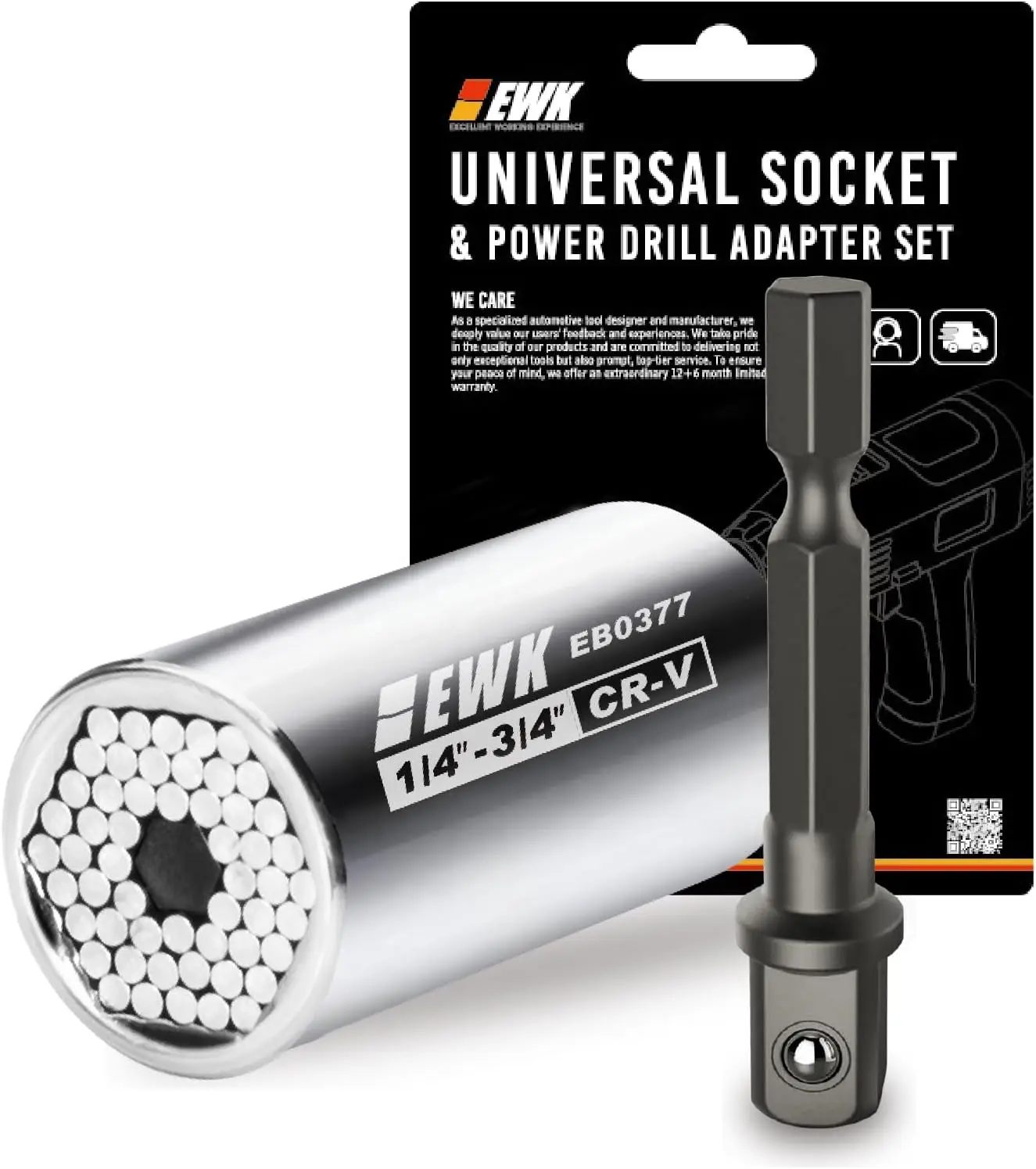 

Универсальная головка-адаптер 7–19 мм (1/4–3/4 дюйма) с адаптером для дрели, многофункциональная головка-адаптер с приводом 3/8 дюйма для