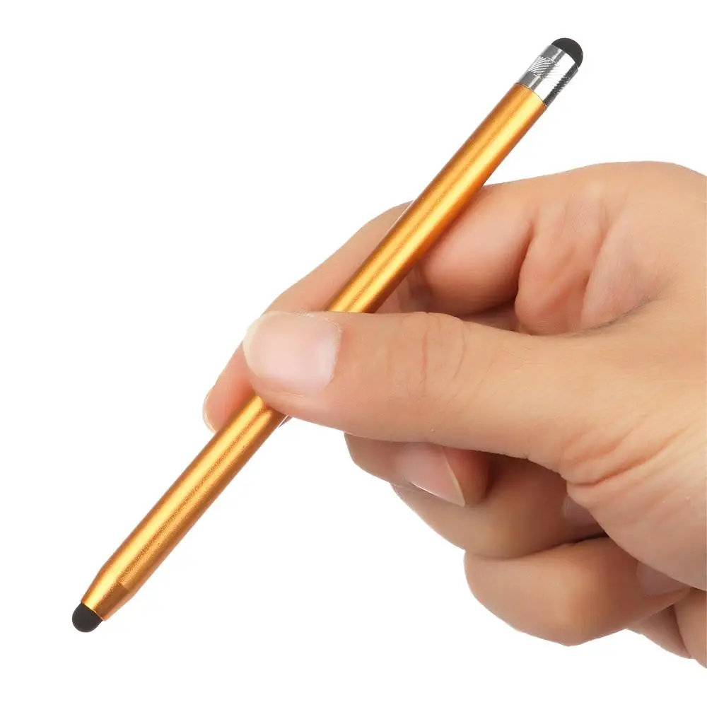 Portable Tablet Phone Sensitive Universal Capacitive Stylus Touch Screen Pen Drawing Pen Dual Silicone Tips