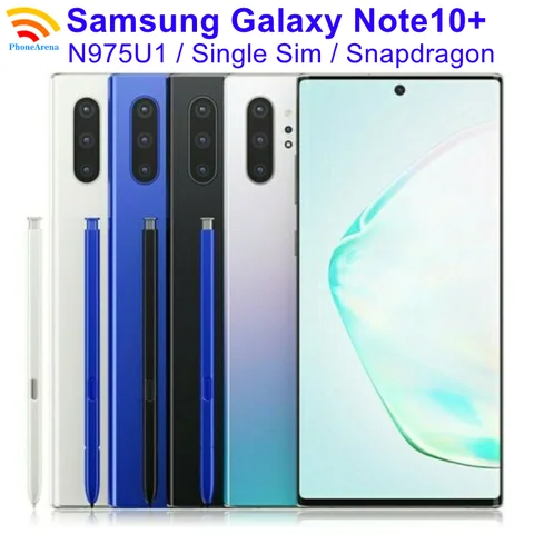 Samsung-Galaxy Note 10 + N975U1 Note 10 Plus, 6,8 ", 256 GB/512GB ROM, 12GB RAM, NFC, Snapdragon Original, 4G LTE