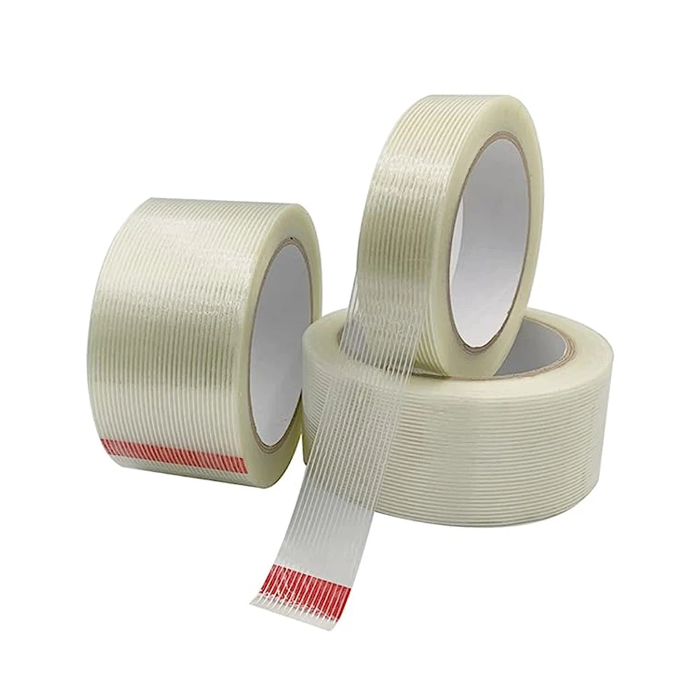 Mono Filament Strapping Tape Heavy Duty Fiberglass Reinforced Transparent Tape