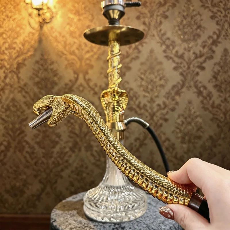 Cobra Shape Hookah Handle, Resin Shisha Mouthpiece Replacement Accessory for Hookah Hose, Multiple Colors Available