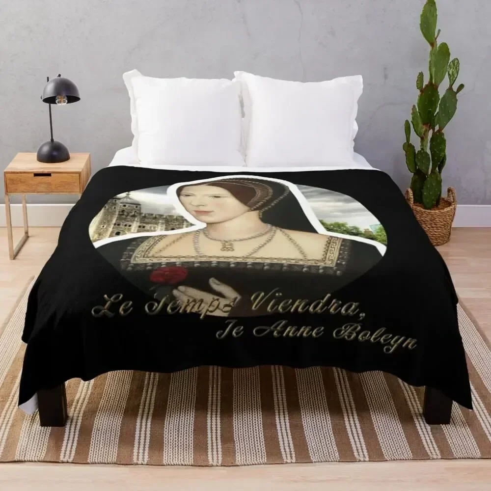 

Anne Boleyn Quote Throw Blanket Travel Size Cozy Blanket for Plane Train