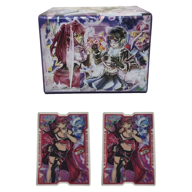 

Карточная коробка Yu Gi Oh для самостоятельной сборки аниме, Ocg, Tcg, Ptcg, карточная коробка для хранения, Женская Коллекционная коробка 100 +