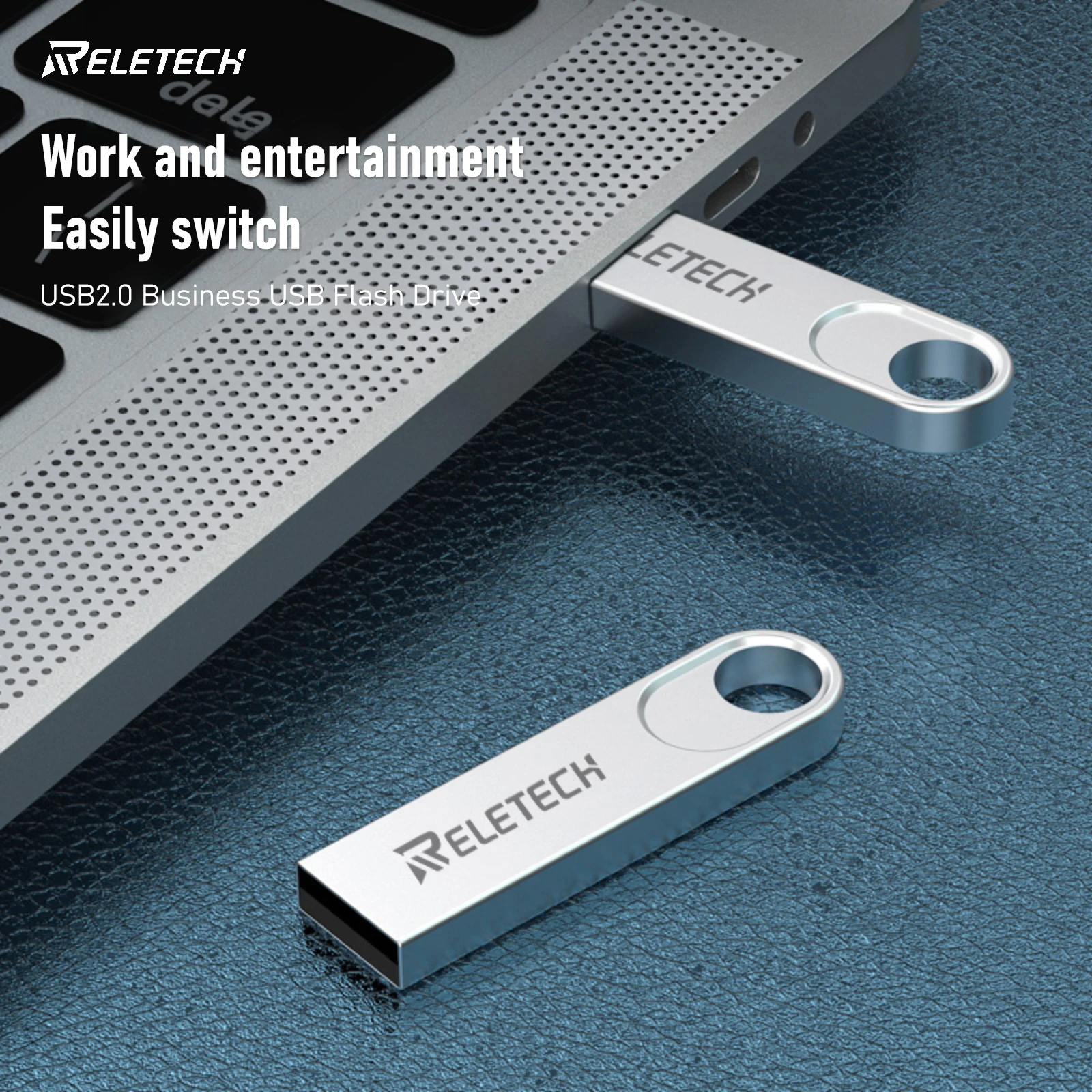 Reletech T5 Chiavetta USB 64GB 32GB 16GB Metallo USB 2.0 Pen Drive Unità impermeabile Chiavetta USB Flash Memory Stick Fotografia Regalo